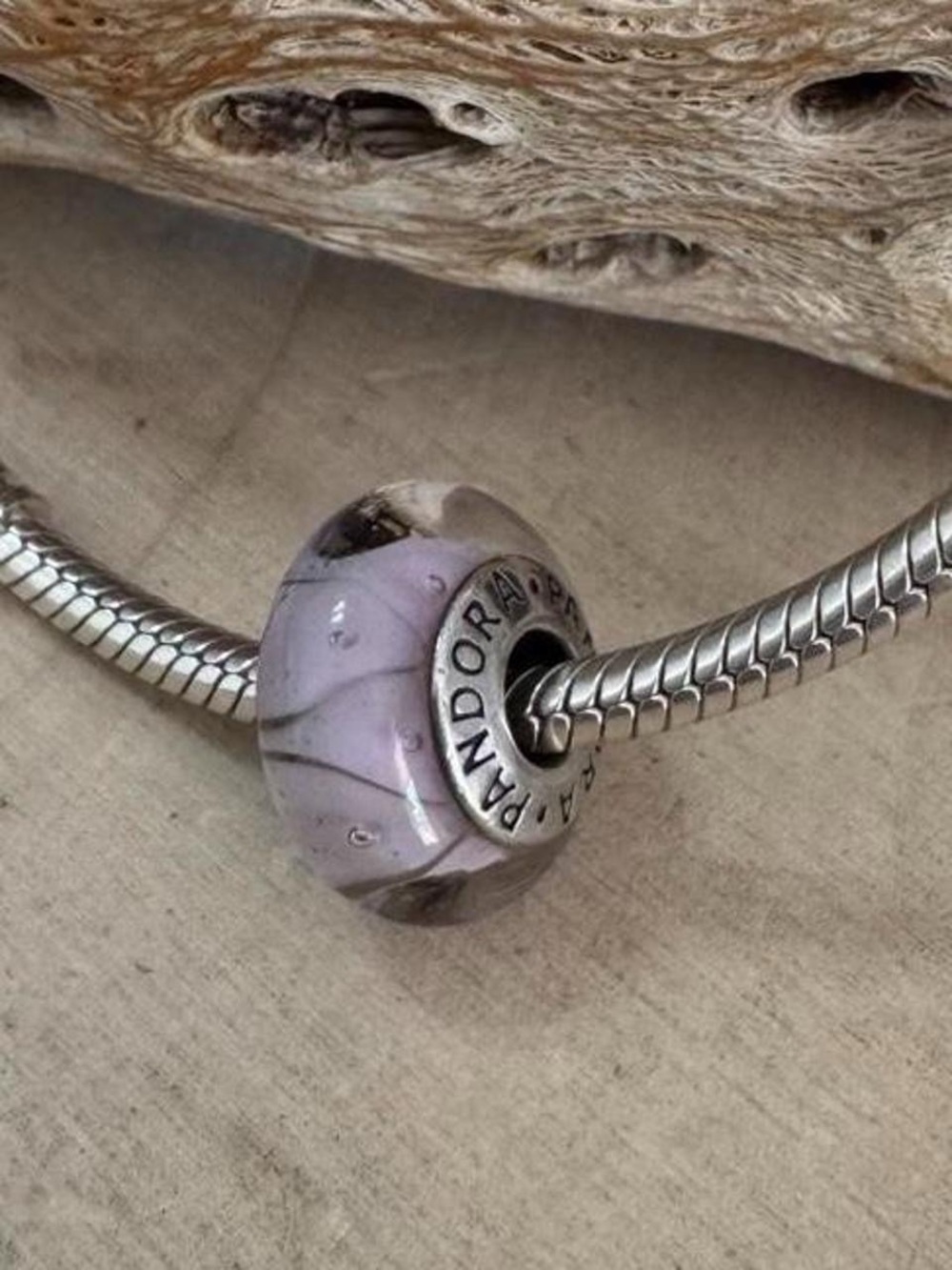 Pandora Rose Looking Glass Murano Bead Charm #790922 Rare